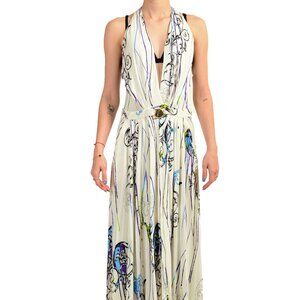 Versace Collection Women's Floral Print Evening Maxi Long Dress US 2XL IT 48
